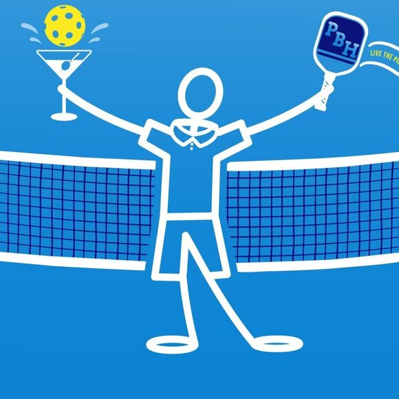 NWT Acrylic Martini Drinking Pickleball Player Serving Tray - Picture 3 of 3